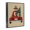 Stupell Industries 'Dogs Wearing Festive Hats Christmas Tree Truck ', Framed Giclee Art, Black, 11 x 14 Inches, Easy to Hang and Sturdy, Made in USA, by Laura Konyndyk view 2