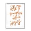 Stupell Industries Pumpkin Spice & Jesus Endearing Fall Typography Script, Design by Imperfect Dust view 1