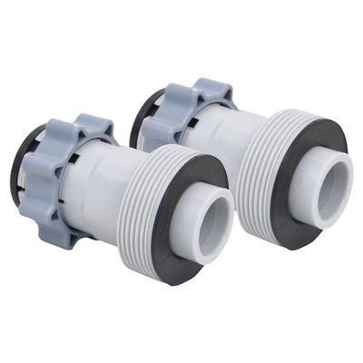 vidaXL Type B Pool Hose Adapters - Set of 2, Enables Connection of 1.5" Pool Hoses to Plunger Valves, Perfect for Pool-Equipment Upgrade