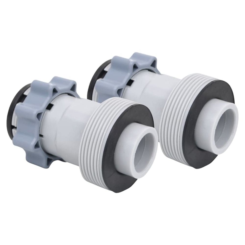 vidaXL Type B Pool Hose Adapters - Set of 2, Enables Connection of 1.5" Pool Hoses to Plunger Valves, Perfect for Pool-Equipment Upgrade