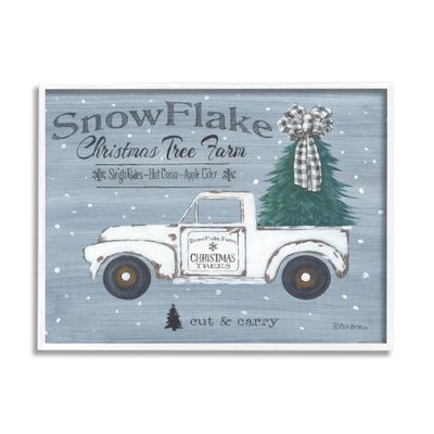 Stupell Industries Christmas Tree Farm Rustic Weathered Truck Sign, Design by Pam Britton