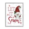Stupell Industries Let It Snow Winter Sentiment Red Snowflakes Gnome,Design by Lux + Me Designs view 1