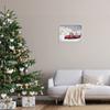 Stupell Industries Red Truck Parked Snowy Decorated Christmas Barn, Design by Lori Deiter view 2