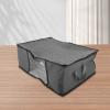 3pcs Quilt Storage Bag underbed Storage Bins Large Clothes Storage Organizer Under Bed Storage Heavy Duty Storage bin Sundries Organizer Blanket Bag Non-Woven Fabric High Capacity view 3