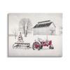 Stupell Industries Festive Red Christmas Tractor Niveous Countryside Flurries, Design by Lori Deiter view 1