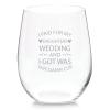 17 oz Stemless Wine Glass I Paid for My Daughters Wedding And All I Got Was This Damn Cup Drinking Glass Glassware for Red or White Wine Cocktails Perfect For Homes & Bars Party Supplies Decorations view 2