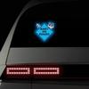 Baby on Board Sticker for Cars, Nouiroy 2PCS Raccoon Pattern Kids on Board Strong Reflective Cute Baby in Car Decals and Stickers Baby Caution Car Window Bumper Sign Auto Vinyl Sticker, Blue view 2