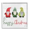 Stupell Industries Happy Christmas Jolly Holiday Gnomes Patterned Hats, Design by Katie Doucette view 1