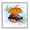 Stupell Industries Red Fox Slumbering Autumn Pumpkin Botanical Leaves,Design by Ale Saiz Studio view 1