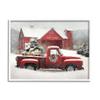 Stupell Industries Tree Farm Red Truck Wintery Snow Flurries, Design by Lori Deiter view 1