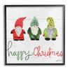Stupell Industries Happy Christmas Jolly Holiday Gnomes Patterned Hats, Design by Katie Doucette view 1