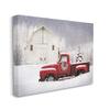 Stupell Industries Red Truck Parked Snowy Decorated Christmas Barn, Design by Lori Deiter view 2