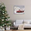 Stupell Industries Red Truck Parked Snowy Decorated Christmas Barn, Design by Lori Deiter view 3