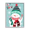 Stupell Industries Let It Snow Jolly Snowman Candy Cane Snowflakes, Design by Jo Taylor view 1