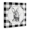 Stupell Industries 'Detailed Easter Bunny Drawing Spring Plaid Border', Canvas Art, 17 x 17 Inches, Easy to Hang and Sturdy, Made in USA, by Jennifer Pugh view 2