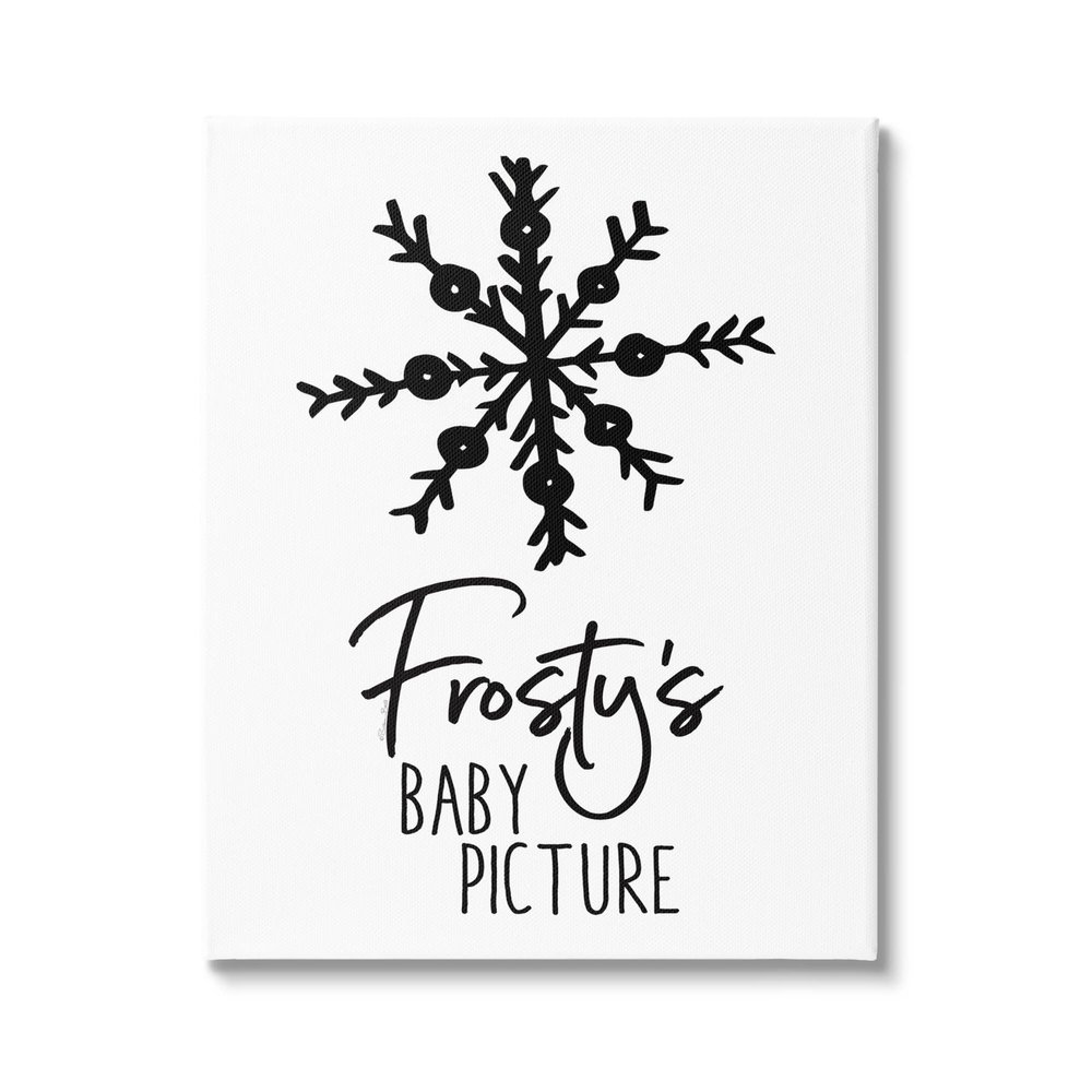 Stupell Industries Humorous Frosty Snowman Snowflake Drawing Typography, Design by Susan Ball