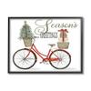 Stupell Industries Season's Greetings Festive Holiday Bicycle Gifts Basket, Design by Cindy Jacobs view 1