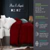 9.8 NEWTON Box Stitched All Season Down Alternative Comforter 1000-TC 100% Microfiber Cotton with Corner Tabs Eastern King Size Quilt Set Bedspread 128x120 Solid/Plain Comforter Set view 4