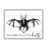 Stupell Industries This Family Is Batty Witty Saying Detailed Bat,Design by Lettered and Lined view 1