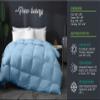 9.8 NEWTON Baffle Box Box Pleated Twin/Twin XL Comforter Duvet Insert Light Blue-Soft Plush Fiber Fill,1000-TC Insert 100% Microfiber Cotton Down Alternative Comforter Soft (68 x 90 Inches) view 2