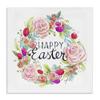 Stupell Industries 'Happy Easter Vivid Pink Floral Blossom Border', Canvas Art, 17 x 17 Inches, Easy to Hang and Sturdy, Made in USA, by Jennifer Wambach view 1