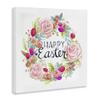 Stupell Industries 'Happy Easter Vivid Pink Floral Blossom Border', Canvas Art, 17 x 17 Inches, Easy to Hang and Sturdy, Made in USA, by Jennifer Wambach view 2