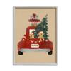 Stupell Industries Dogs Wearing Festive Hats Christmas Tree Truck, Design by Laura Konyndyk view 1