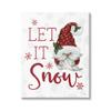 Stupell Industries Let It Snow Winter Sentiment Red Snowflakes Gnome,Design by Lux + Me Designs view 1