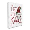 Stupell Industries Let It Snow Winter Sentiment Red Snowflakes Gnome,Design by Lux + Me Designs view 2