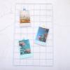 PATIKIL 20"x12" Wire Grid Panel, 1 Pack Wall Grid Decorative Panels Board Photo Pictures Display Decor Hanging Organizer for Home Office, White view 4