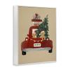 Stupell Industries 'Dogs Wearing Festive Hats Christmas Tree Truck ', Framed Giclee Art, White, 11 x 14 Inches, Easy to Hang and Sturdy, Made in USA, by Laura Konyndyk view 2