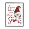 Stupell Industries Let It Snow Winter Sentiment Red Snowflakes Gnome,Design by Lux + Me Designs view 1