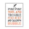 Stupell Industries Black & Orange Halloween Bats Typography Spell Incantation, Design by Lettered and Lined view 1