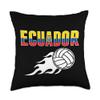 Ecuador Volleyball Fans Jersey Ecuadorean Flag Sport Lovers Throw Pillow view 1