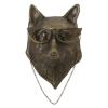 AnsonBoy Bronze Resin Animal Head Carving Glasses Wall Mount Home Decor view 4