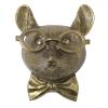 AnsonBoy Bronze Resin Animal Head Carving Glasses Wall Mount Home Decor view 4