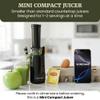 Elite Gourmet EJX600 Mini Compact Small Space-Saving Masticating Slow Juicer Cold Press Juice Extractor, Nutrient and Vitamin Dense, BPA-Free Tritan, Easy to Clean, 16 oz Juice Cup, Charcoal Grey view 2