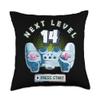 14 Birthday Gamer Next Level 14 Gaming Controller Boy Girl Throw Pillow view 1