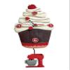 Allen Designs Enesco Frosting Please Cupcake with Mixer Sculpted Pendulum Wall Clock, 14.5 Inch, Multicolor view 1
