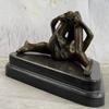 Bronze Sculpture Signed Olivino Gorgeous Nude Model Posing for Camera Statue Deal by Think Bronze Artwork Decorative Gift view 1