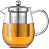 Habiba Tea Kettle Creative Round Teapot with Stainless Steel Infusion Filter Clear Glass Tea Kettle Coffee Container for Household Office Household view 1