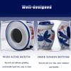 Fermentation Crock Jar Classical Painted Ink Style Lotus Pickle Jar, Chinese Traditional Water Seal Kimchi Jar With Cover, Pickled Cabbage, Radish, Kombuch (Color : Blue+white, Size : 4kg) view 4