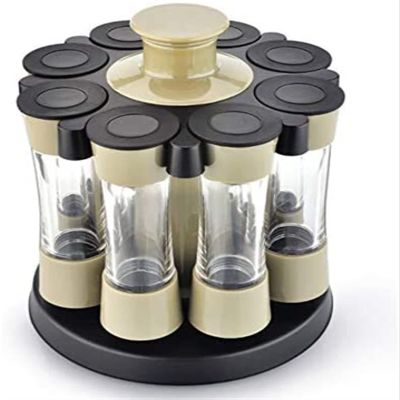 8Pc Set Multi-Purpose Seasoning Jar Bottle Plastic Seasoning Tank Home Seasoning Jar for Salt Mill Sauce Spice Kitchen Tool