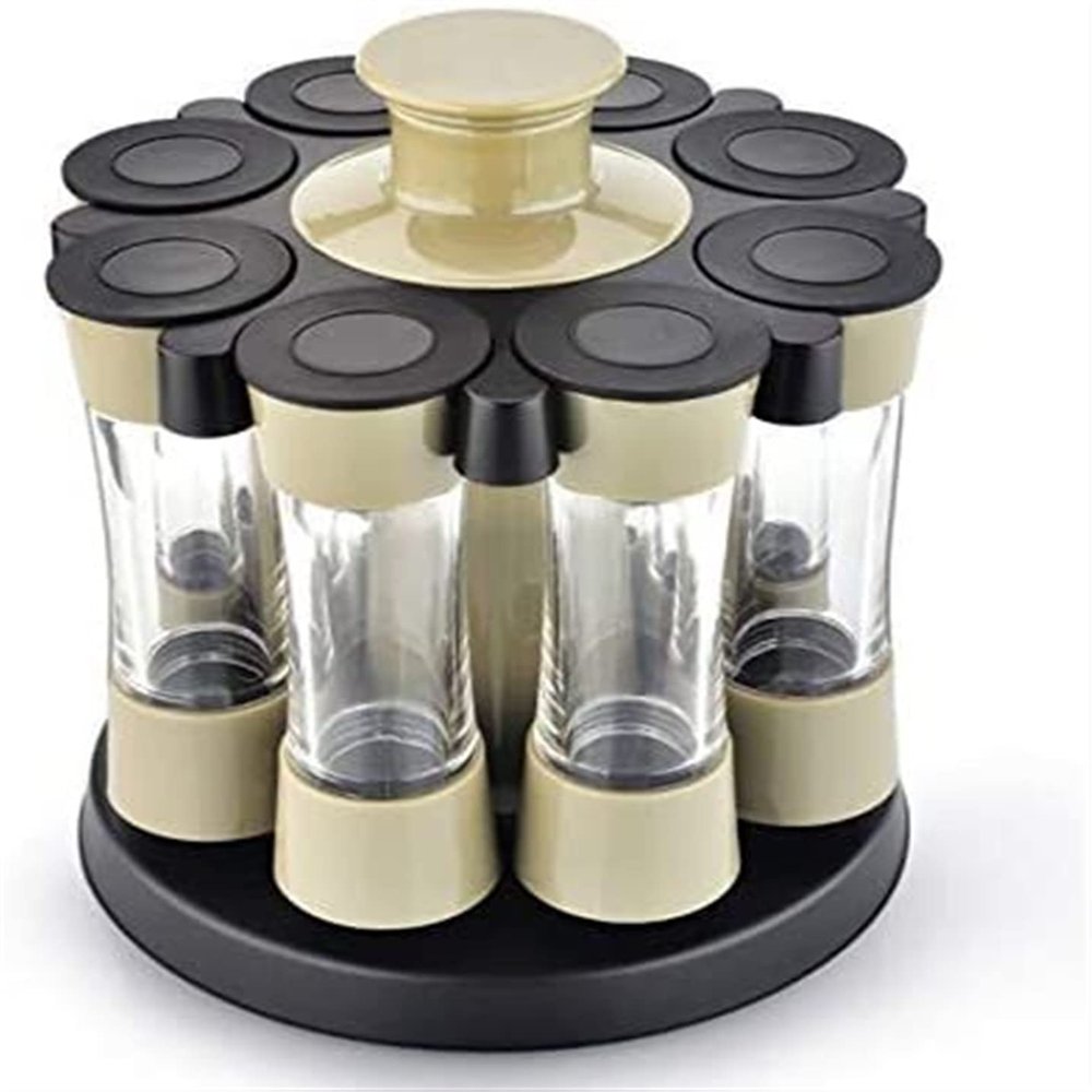 8Pc Set Multi-Purpose Seasoning Jar Bottle Plastic Seasoning Tank Home Seasoning Jar for Salt Mill Sauce Spice Kitchen Tool