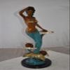NIFAO Mermaid and Turtles at Sea Bronze Statue Size: 14" x 9" x 24"H view 3