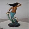 NIFAO Mermaid and Turtles at Sea Bronze Statue Size: 14" x 9" x 24"H view 4
