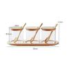 1 Set Seasoning Jars Glass 3-piece Clear Kitchen Salt Spice Holder Cruet Container for Home view 2