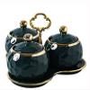 Green Storage Box Ceramics Spice Jar Household Kitchen Set Condiment Bottles Oil Salt Spice Jar Kitchen Spice Tools view 1