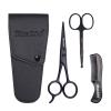 Black Head Remover Beard Mustache Scissors And Comb Set Kit For Men Care (3 Pieces Kit) Nail Cleaning Kit for Men view 1