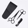 Black Head Remover Beard Mustache Scissors And Comb Set Kit For Men Care (3 Pieces Kit) Nail Cleaning Kit for Men view 2